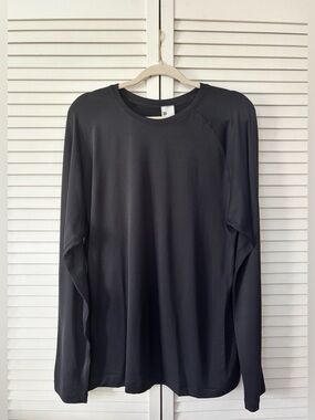 All In Motion Men’s Black Long-Sleeve Athletic Top, Sizes: S, M, L, XL, XXL NWT